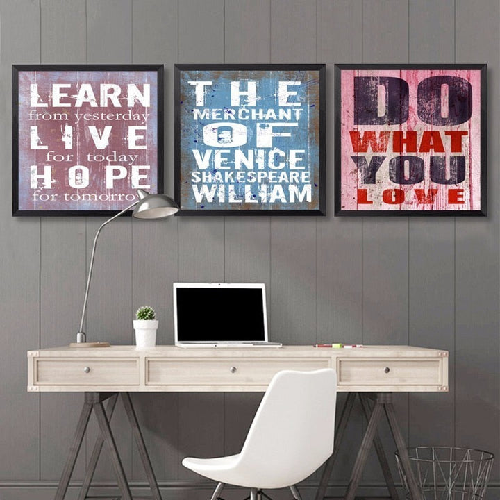 Vintage Inspirerende Citaten - Canvas Wandkunst Schilderij
