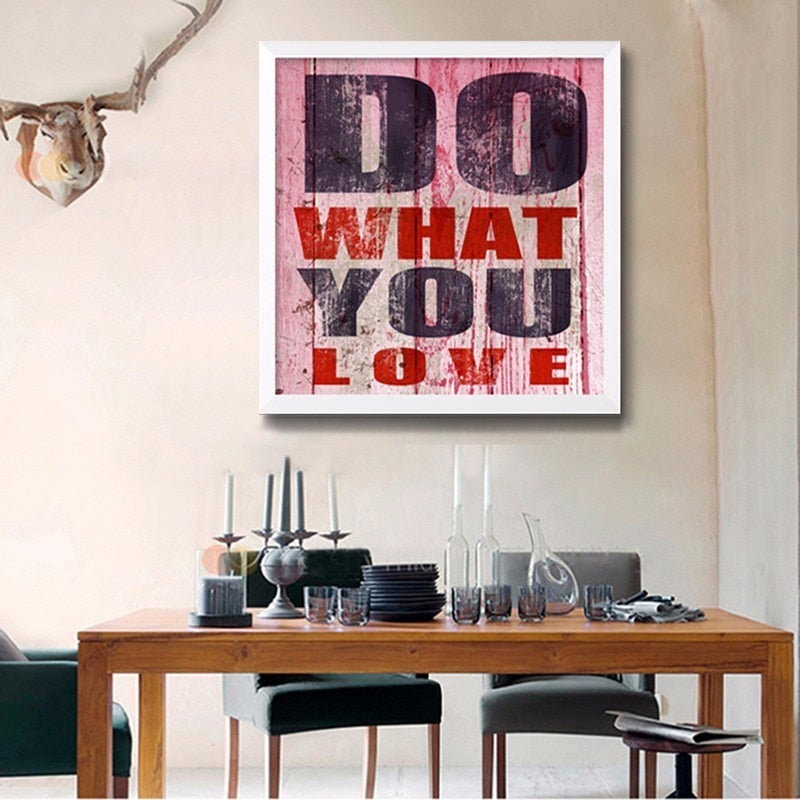 Vintage Inspirerende Citaten - Canvas Wandkunst Schilderij