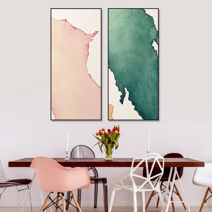 Aquarell Abstract - Canvas Wandkunst Schilderij