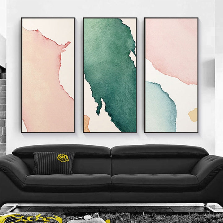 Aquarell Abstract - Canvas Wandkunst Schilderij