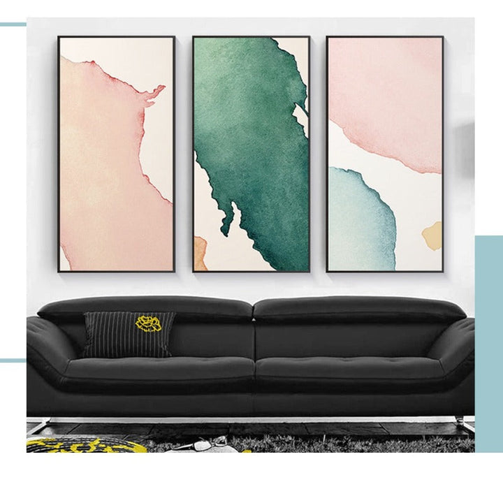 Aquarell Abstract - Canvas Wandkunst Schilderij