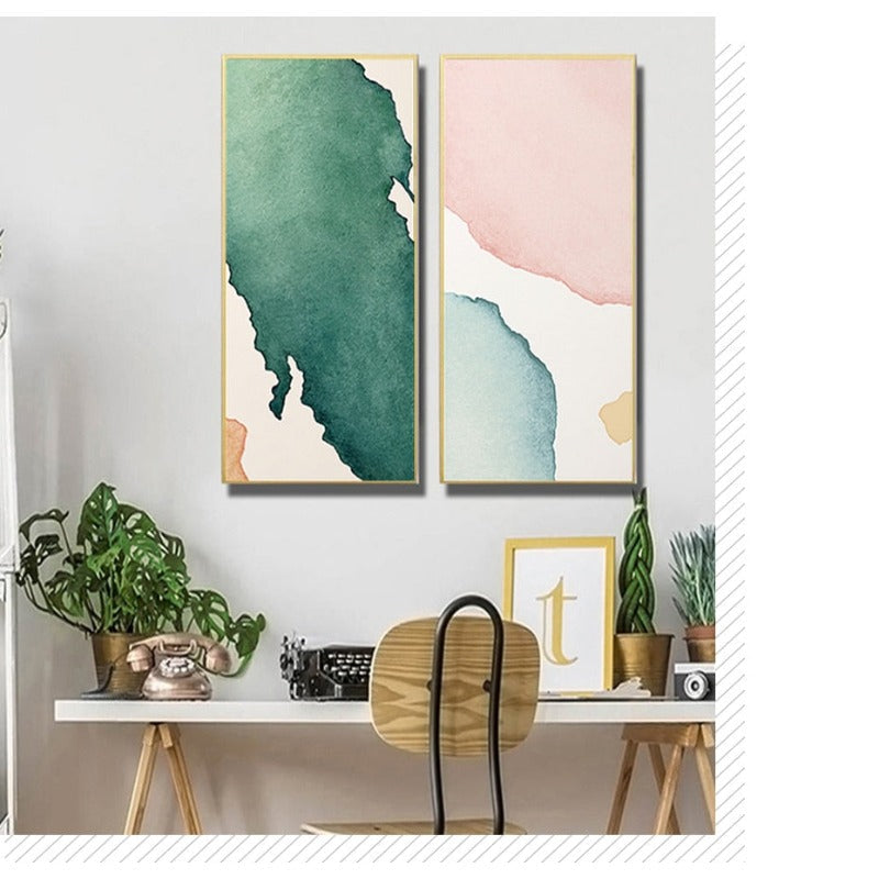 Aquarell Abstract - Canvas Wandkunst Schilderij
