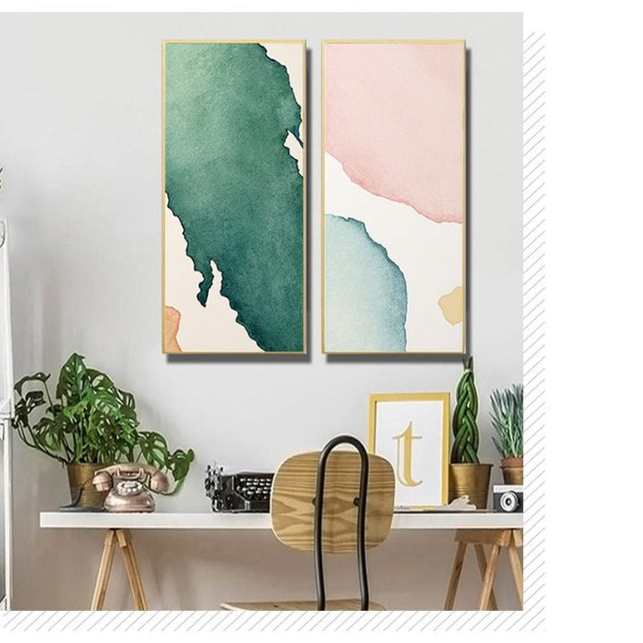 Aquarell Abstract - Canvas Wandkunst Schilderij