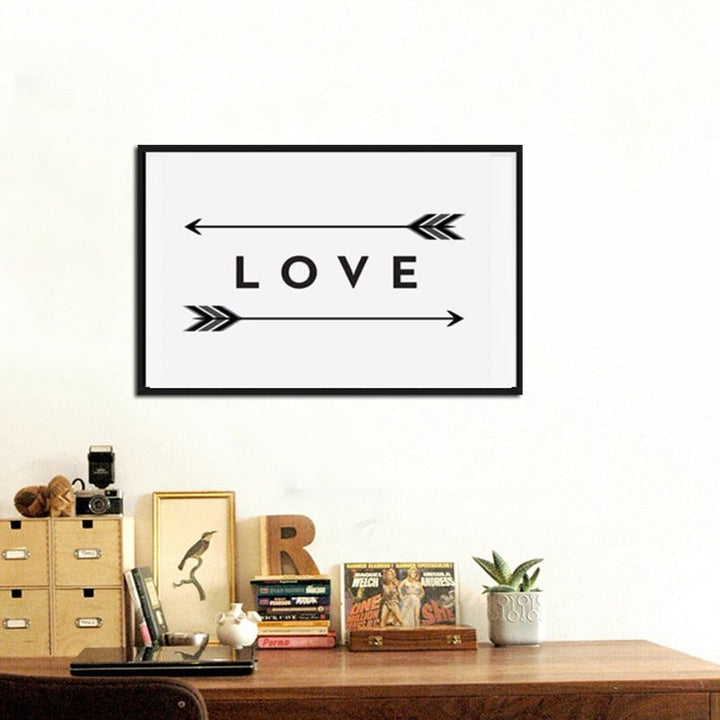Love Arrow Print - Canvas Wandkunst Schilderij