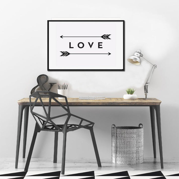 Love Arrow Print - Canvas Wandkunst Schilderij