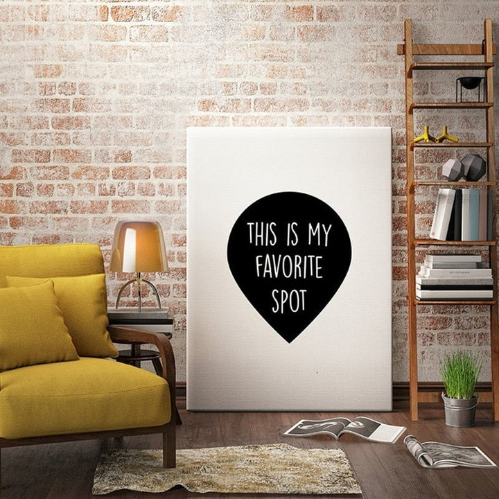 Dat is mijn favoriete plek - Canvas wandkunst schilderij