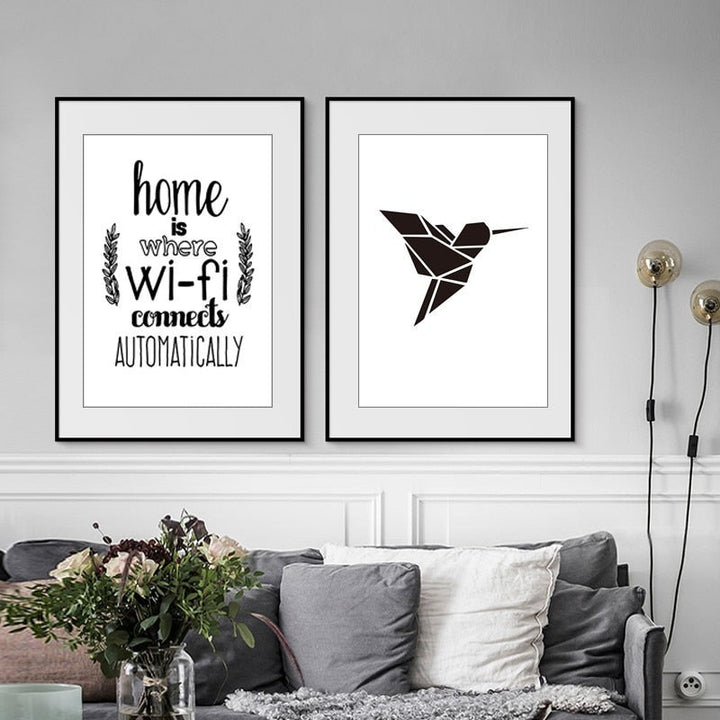 Home Quotes Minimalistisch Noordens - Canvas Muur Art Schilderij