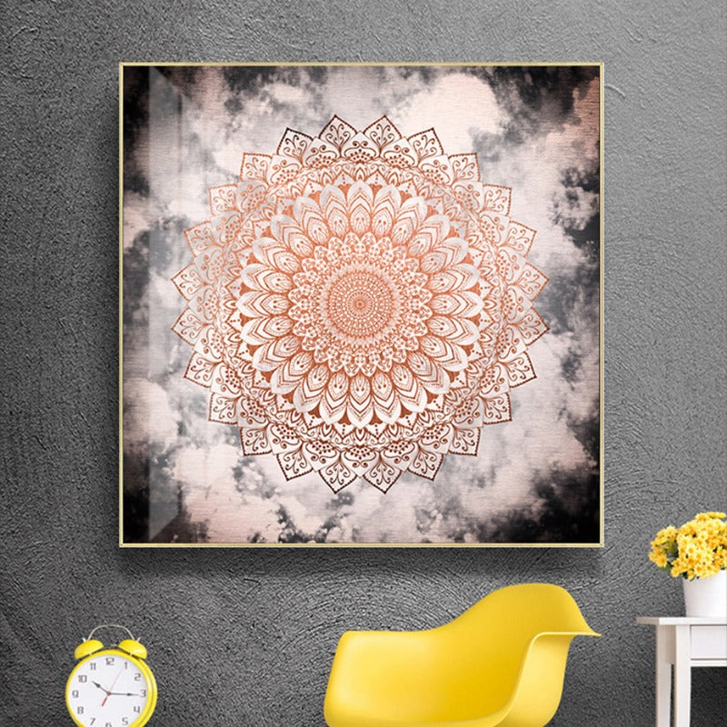Mandala In Night - Canvas Muurkunst Schilderij
