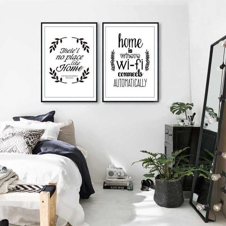 Home Quotes Minimalistisch Noordens - Canvas Muur Art Schilderij