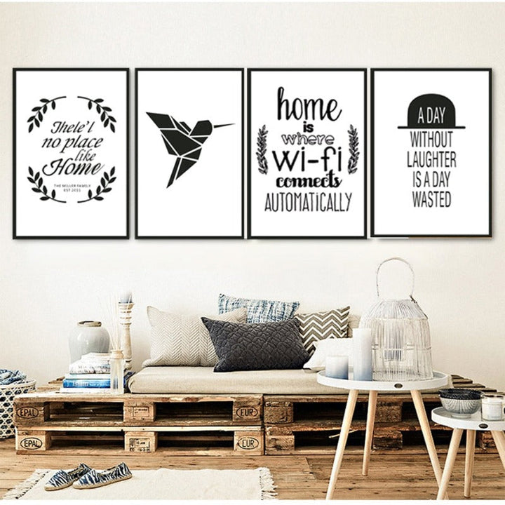 Home Quotes Minimalistisch Noordens - Canvas Muur Art Schilderij