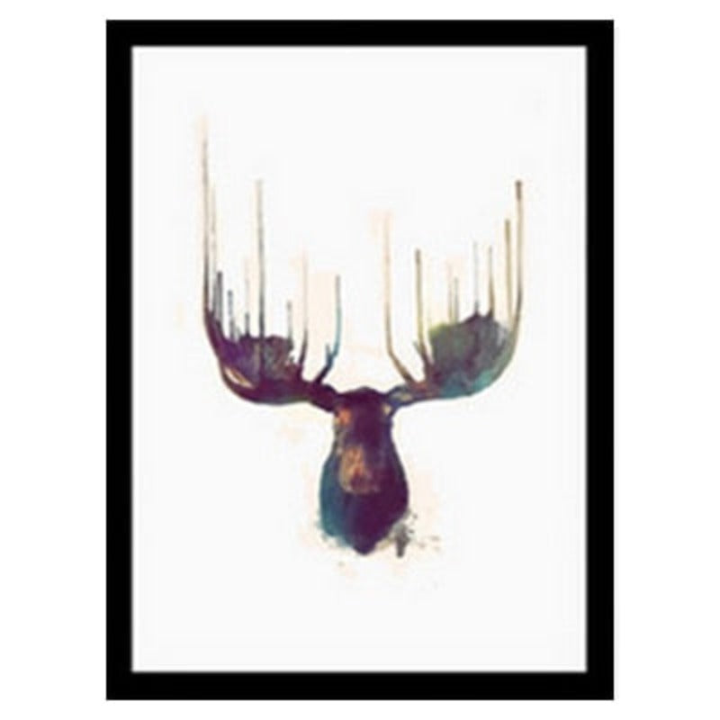 Deer Art Geometric - Canvas Muurkunst Schilderij