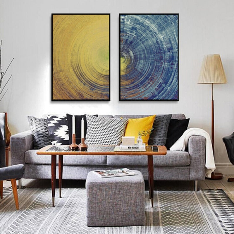 Deep Circles - Canvas Muurkunst