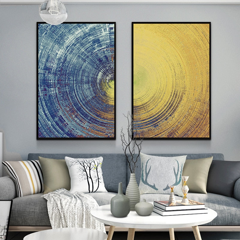 Deep Circles - Canvas Muurkunst