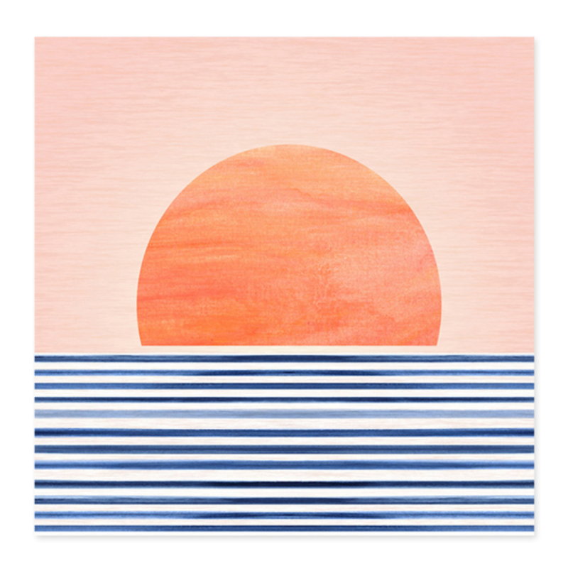 Zonsopgang Uit Zee - Canvas Muurkunst Schilderij