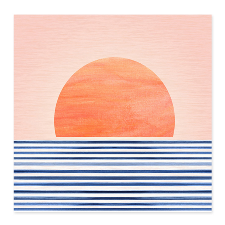 Zonsopgang Uit Zee - Canvas Muurkunst Schilderij