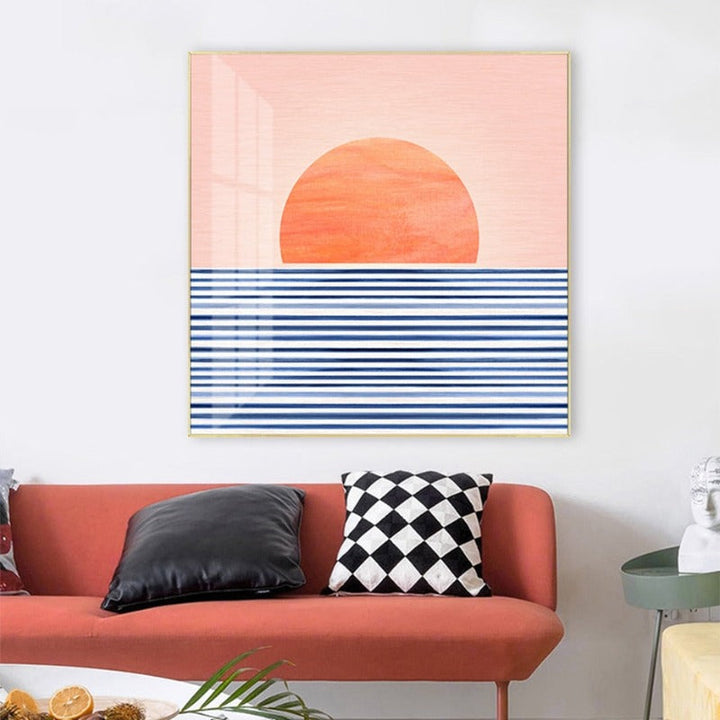 Zonsopgang Uit Zee - Canvas Muurkunst Schilderij