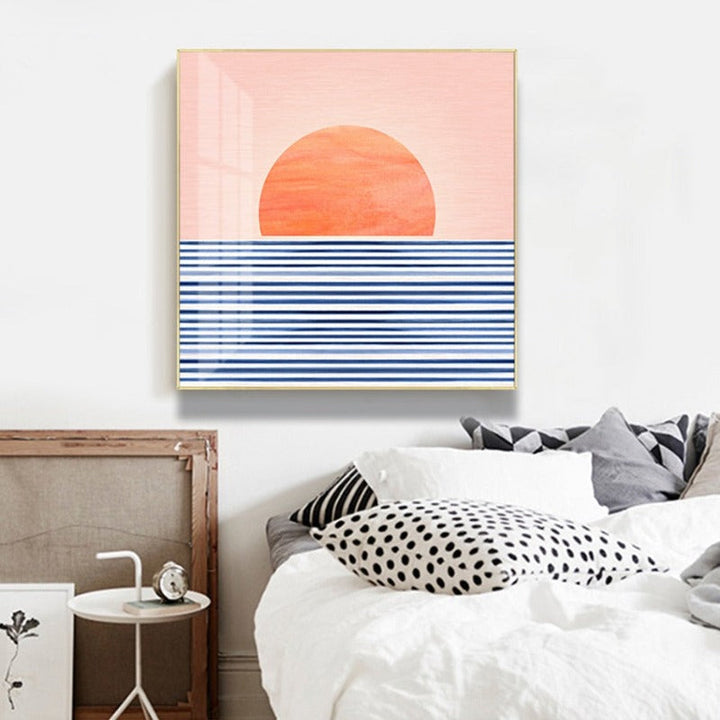 Zonsopgang Uit Zee - Canvas Muurkunst Schilderij