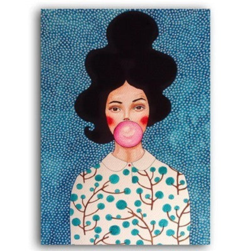 Fashion Flower Girl - Canvas Muurkunst Schilderij