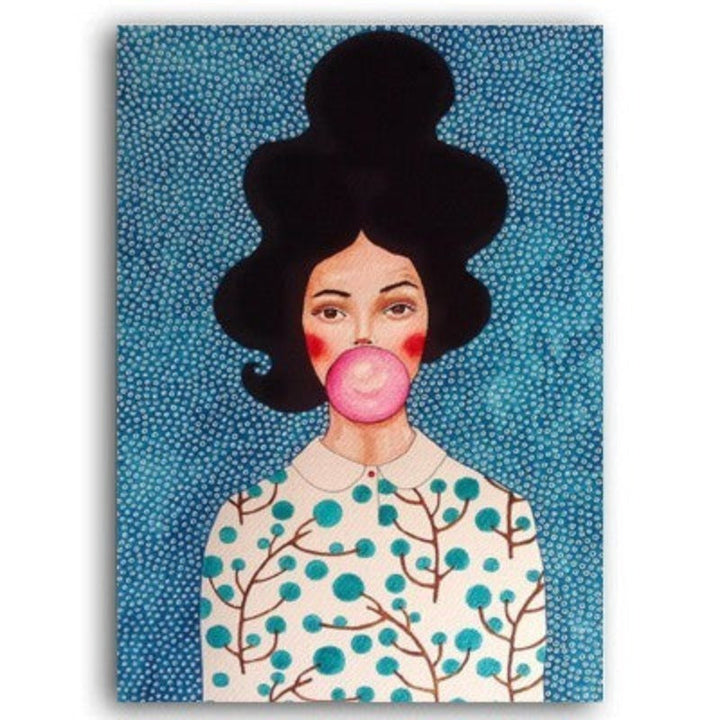 Fashion Flower Girl - Canvas Muurkunst Schilderij