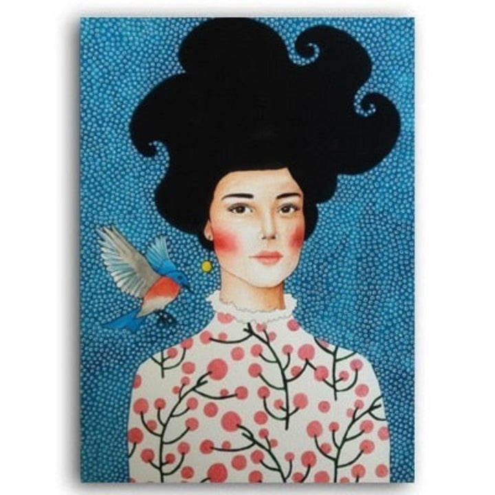 Fashion Flower Girl - Canvas Muurkunst Schilderij