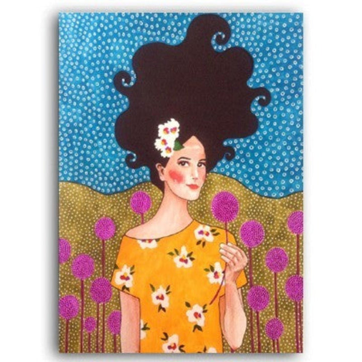 Fashion Flower Girl - Canvas Muurkunst Schilderij