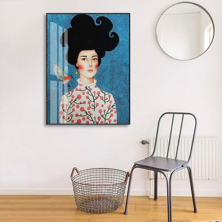 Fashion Flower Girl - Canvas Muurkunst Schilderij