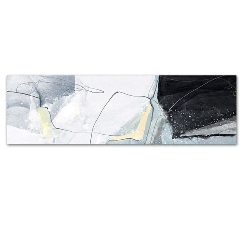 Lange Blau Marmer Achtergrond Slaapkamer - Canvas Muurkunst Schilderij