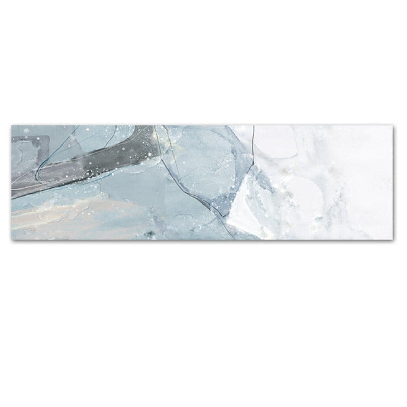 Lange Blau Marmer Achtergrond Slaapkamer - Canvas Muurkunst Schilderij