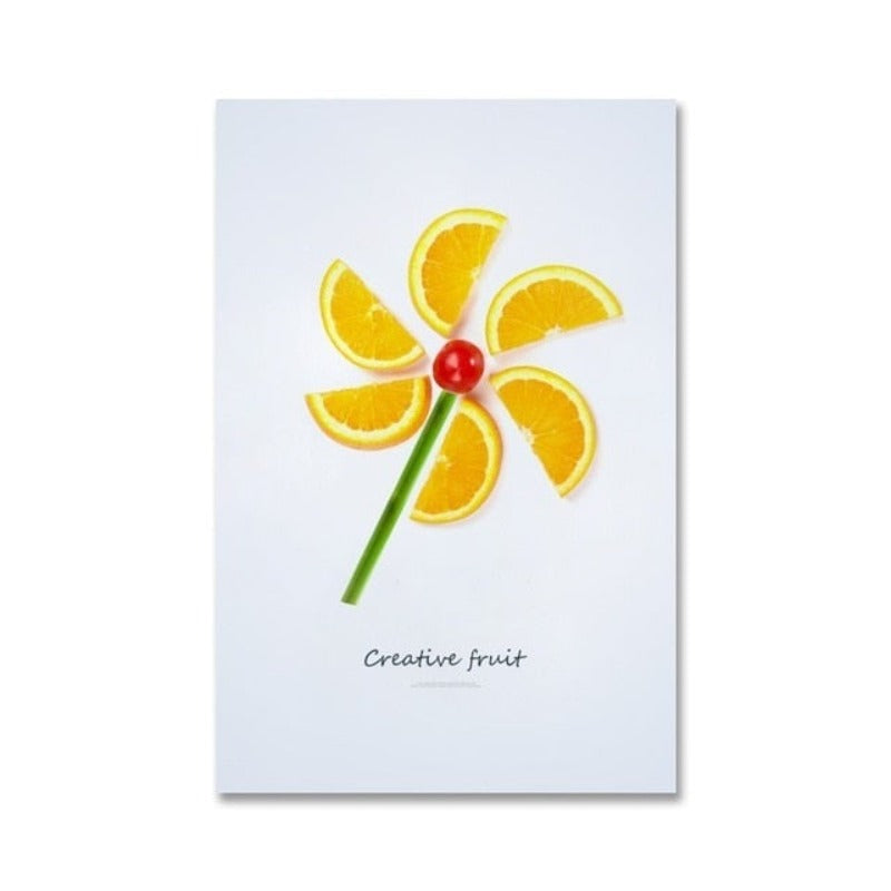 Dancing Cool Fruits - Canvas Muurkunst Schilderij