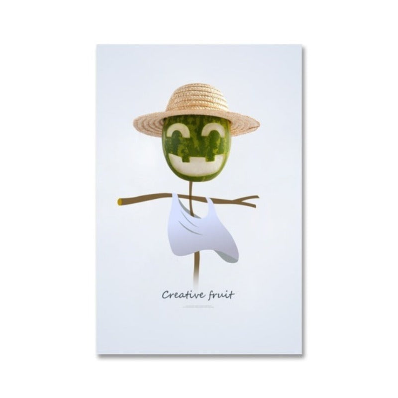 Dancing Cool Fruits - Canvas Muurkunst Schilderij