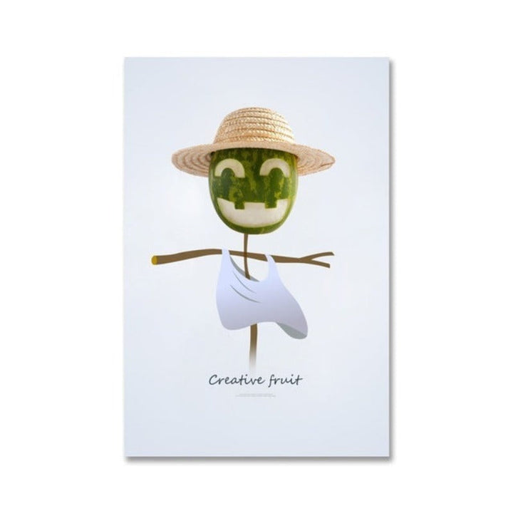 Dancing Cool Fruits - Canvas Muurkunst Schilderij