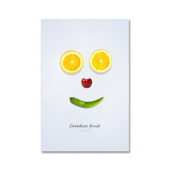 Dancing Cool Fruits - Canvas Muurkunst Schilderij