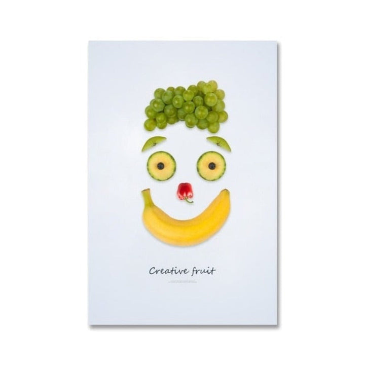 Dancing Cool Fruits - Canvas Muurkunst Schilderij