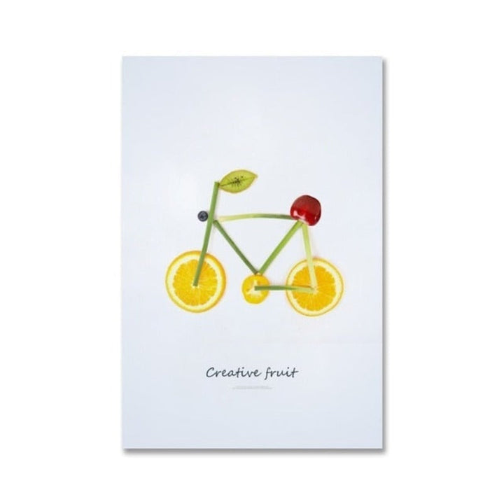 Dancing Cool Fruits - Canvas Muurkunst Schilderij