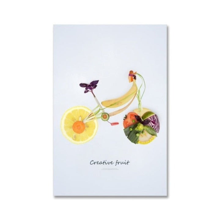 Dancing Cool Fruits - Canvas Muurkunst Schilderij