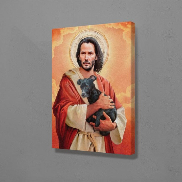 Meme Keanu Reeves - Canvas Wandkunst Schilderij