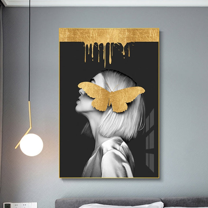 Mode Vrouw - Canvas Muurdecoratie Schilderij