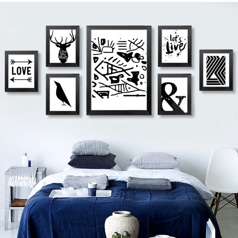 Laten we Leven Herten - Canvas Wanddecoratie Schilderij