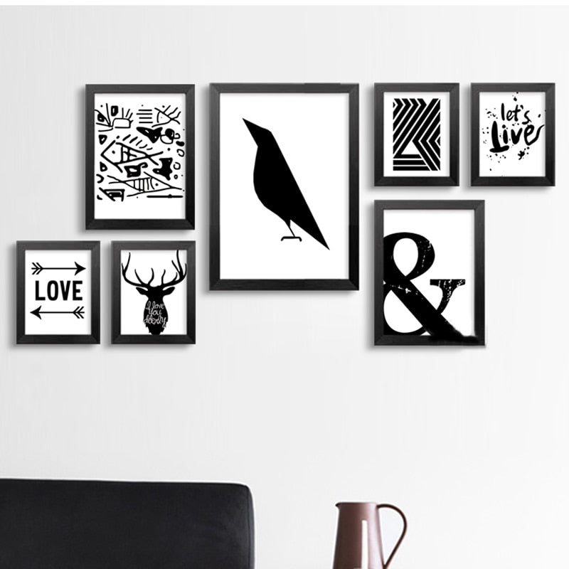 Laten we Leven Herten - Canvas Wanddecoratie Schilderij