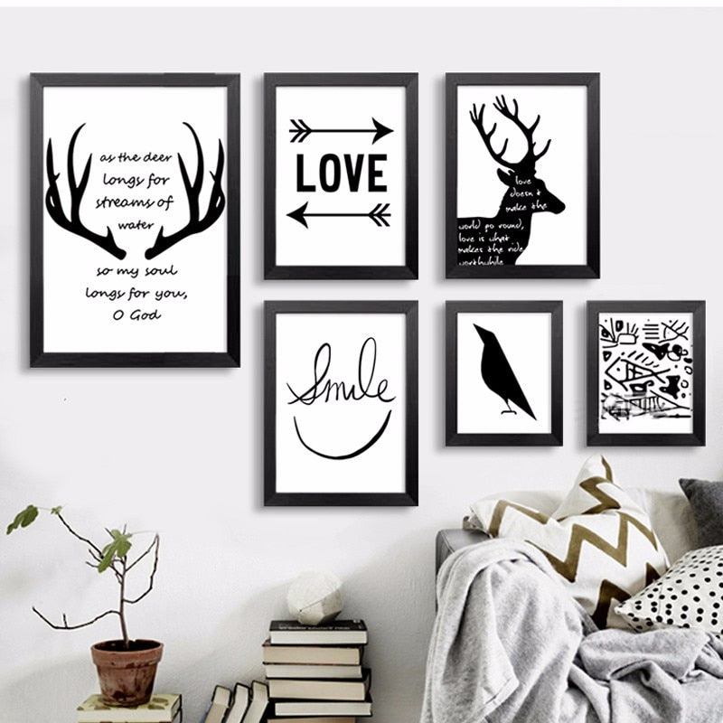 Laten we Leven Herten - Canvas Wanddecoratie Schilderij