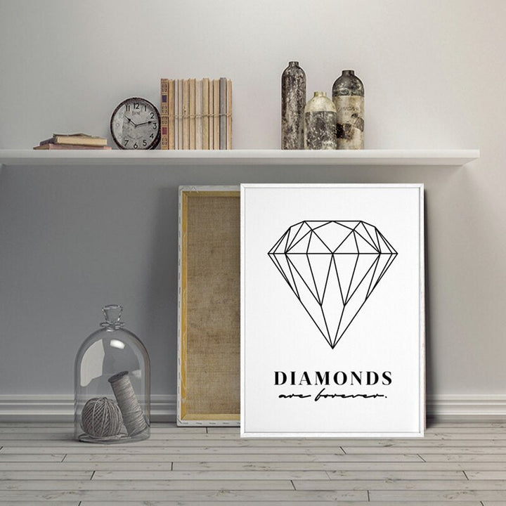 Diamonds Are Forever - Canvas Muurkunst Schilderij