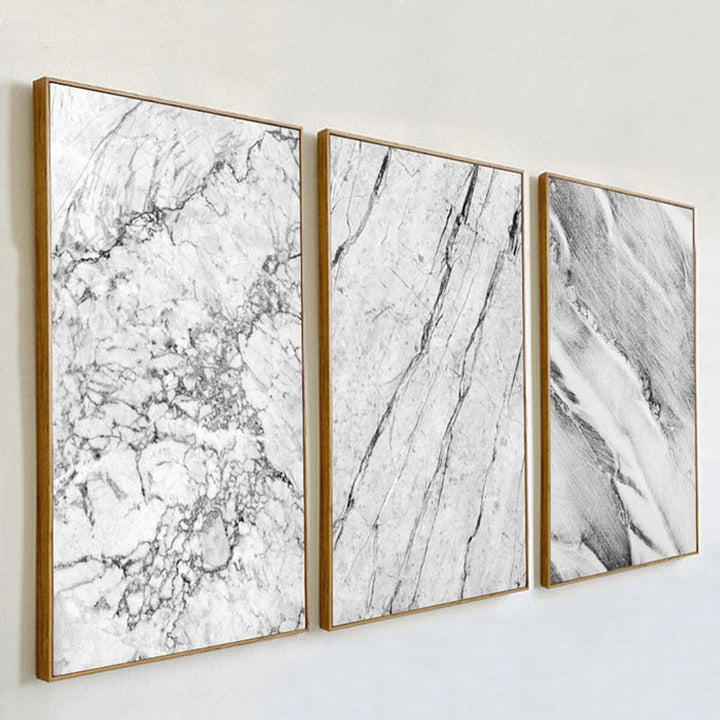 Grijs Marmer - Canvas Muurkunst Schilderij