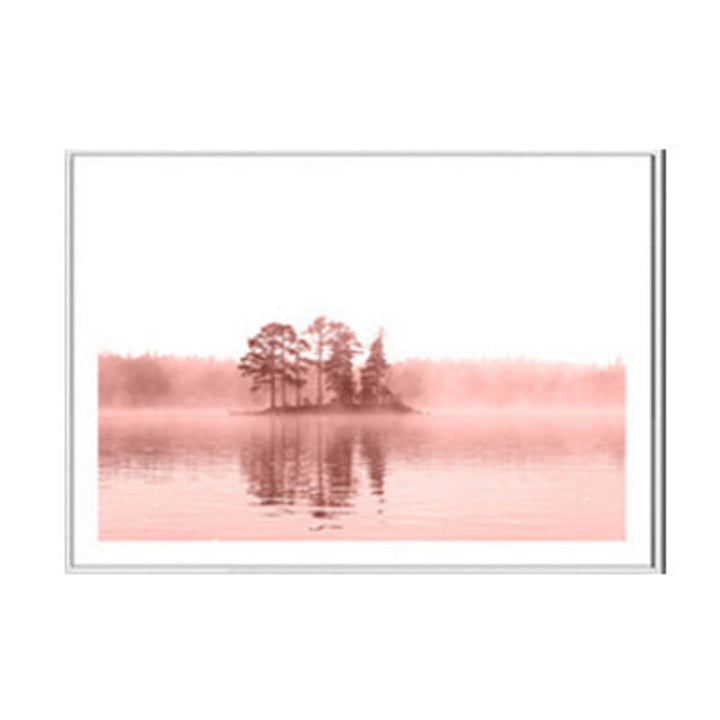 Flamingo In Landschap - Canvas Wandkunst Schilderij