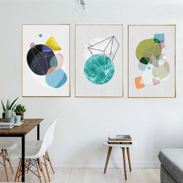 Geometrisch Nordic - Canvas Wandkunst Schilderij