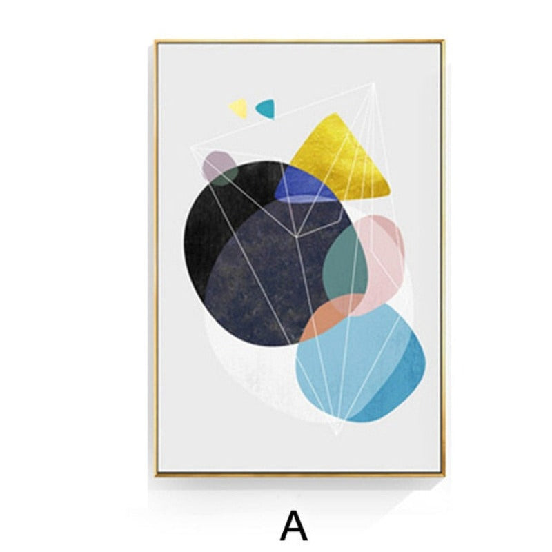 Geometrisch Nordic - Canvas Wandkunst Schilderij