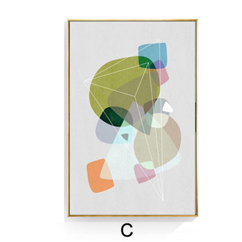 Geometrisch Nordic - Canvas Wandkunst Schilderij