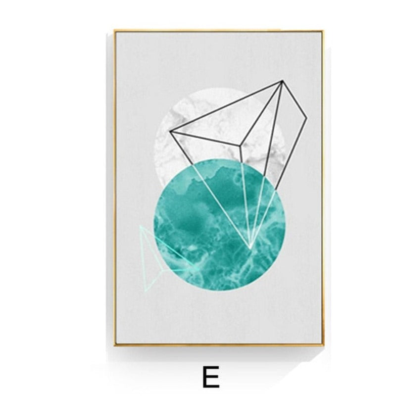 Geometrisch Nordic - Canvas Wandkunst Schilderij