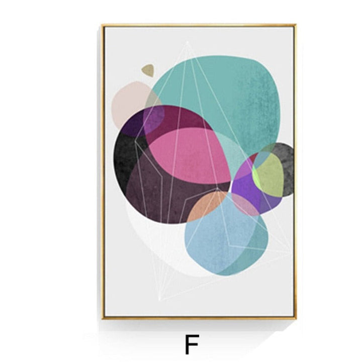 Geometrisch Nordic - Canvas Wandkunst Schilderij