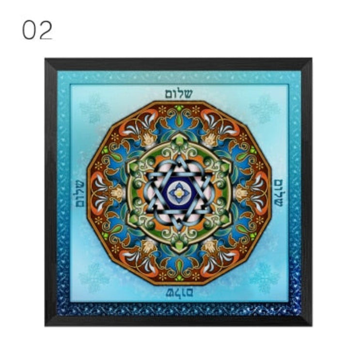 Mandala Ornament Thangka Yoga - Canvas Wandkunst Schilderij