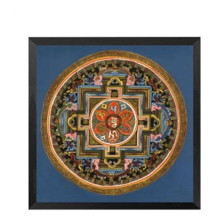 Mandala Ornament Thangka Yoga - Canvas Wandkunst Schilderij